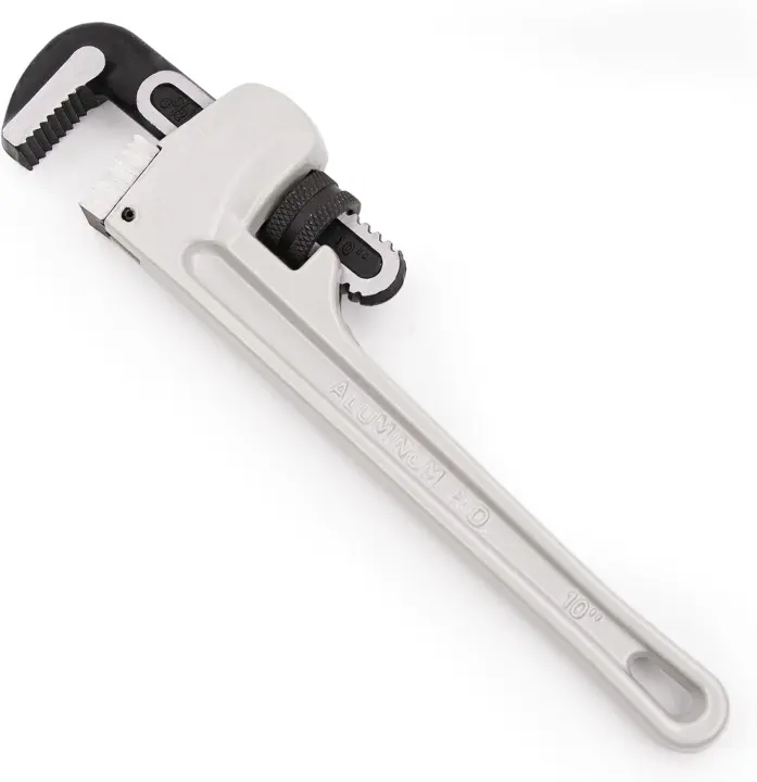 10-Inch Aluminum Pipe Wrench — Adjustable Plumbing Tool