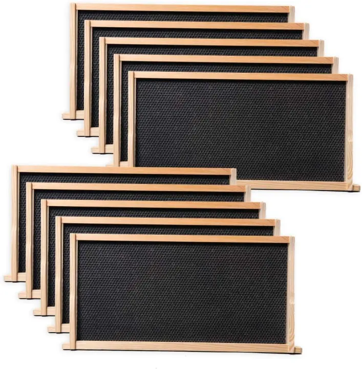 10-Pack Deep Beehive Frames with Beeswax-Coated Foundations (Langstroth Deep)