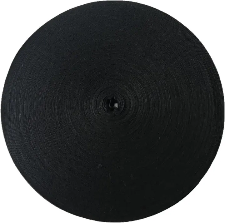 100% Cotton Herringbone Twill Tape — 1/2 in × 50 yd Black Roll