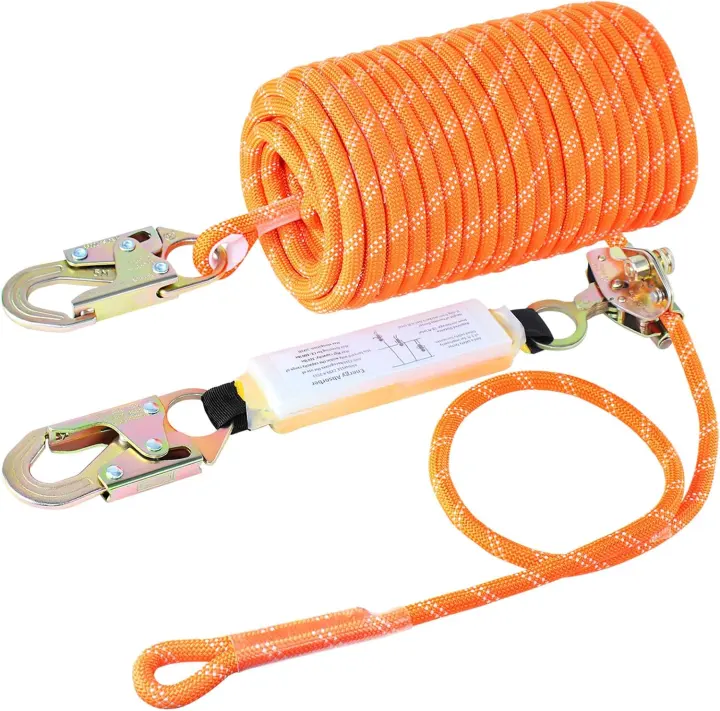 100 ft Rope Harness Safety Lanyard — Roofing Fall Protection