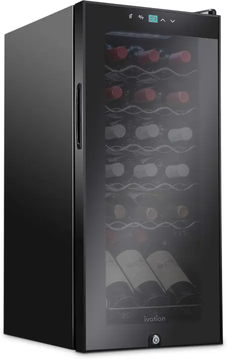 18-Bottle Compressor Wine Cooler Refrigerator — Freestanding Wine Cellar