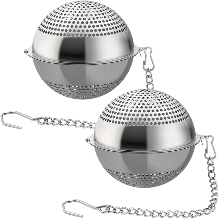 2-Pack 304 Stainless Steel Mesh Tea Ball Infusers — 2.1 in