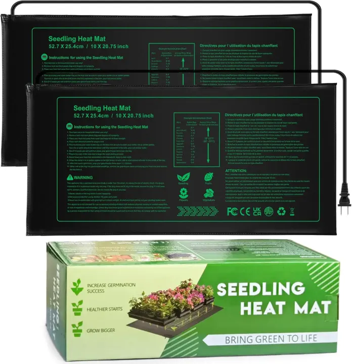 2-Pack Waterproof Seedling Heat Mat — Germination Heating Pad
