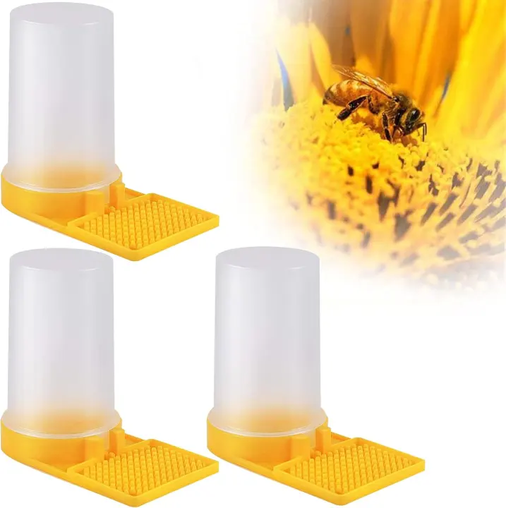 3-Pack Beehive Water Dispensers — Bee Drinking Feeders