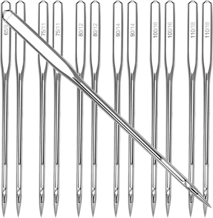 30-Pack Heavy-Duty Sewing Machine Needles — Sizes 110/18, 100/16, 90/14