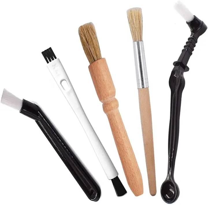 5-Piece Coffee & Espresso Brush Cleaning Kit — Wood and Nylon