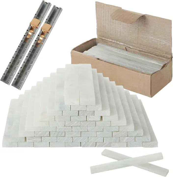 54-Pack Flat White Soapstone Pencils — Welding & Textile Markers