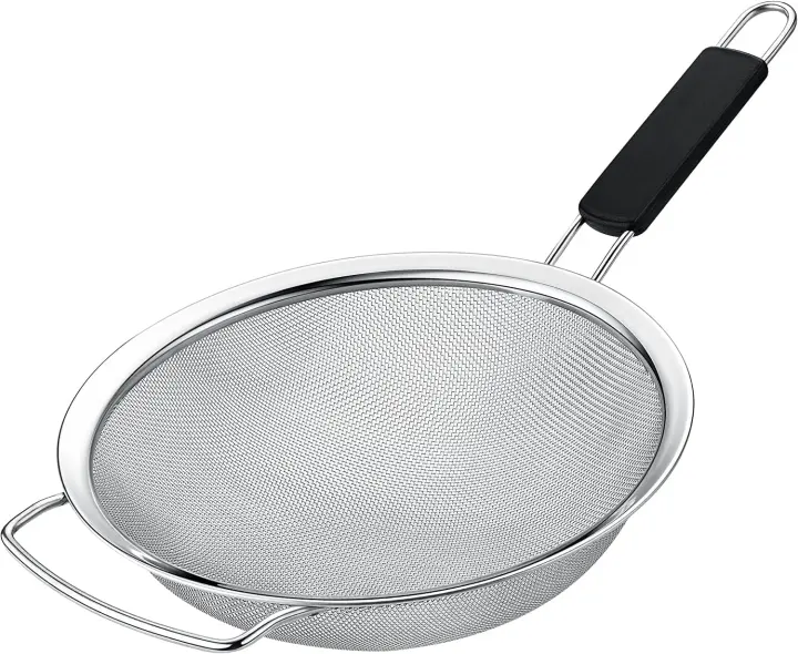 9-inch Extra-Fine Mesh Kitchen Strainer with TPR Handle