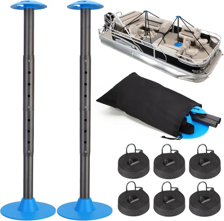 Adjustable Boat Cover Support Poles 18–57 in — 2-Pack Windproof