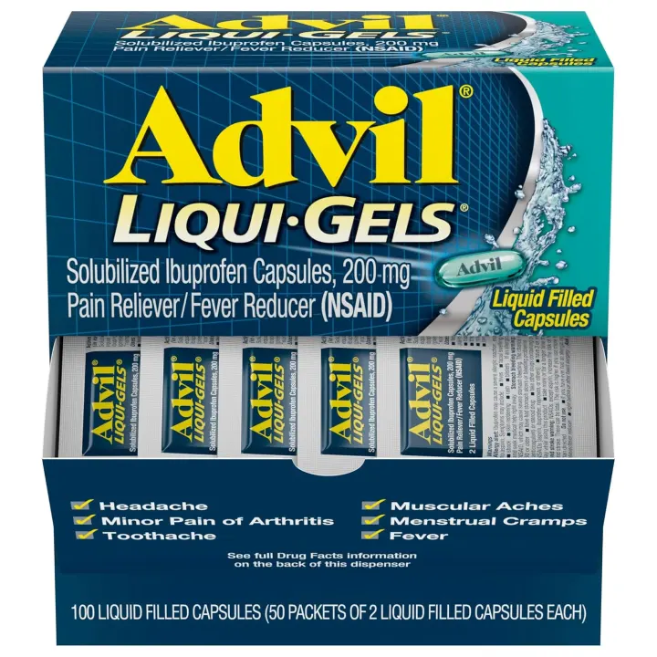 Advil Liqui-Gels Pain Reliever — 2‑Capsule Travel Packets