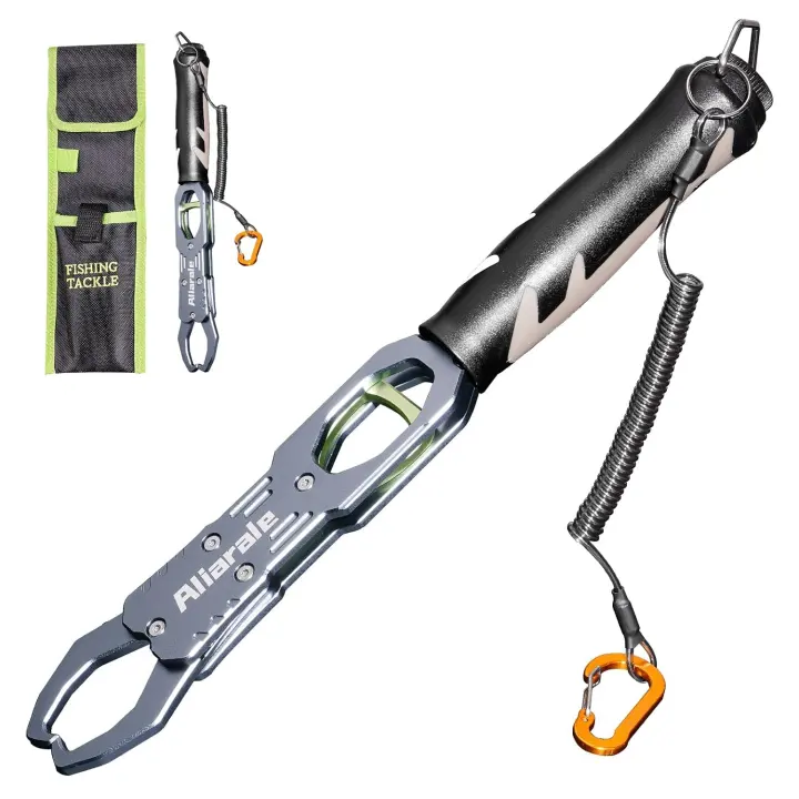 Aluminium Fish Lip Gripper with Scale — 40 lb Rotating Lip Grip Tool