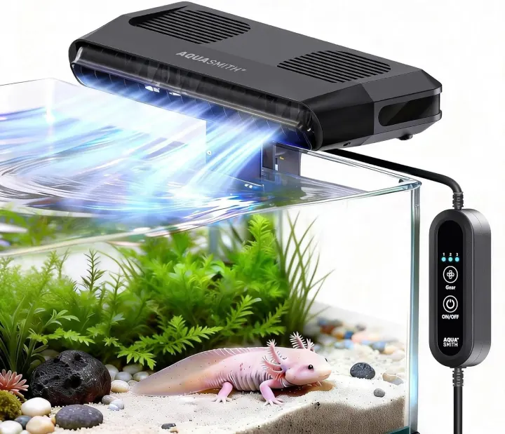 Aquarium Cooling Fan — Ultra-Quiet Fish Tank Cooler for Axolotl