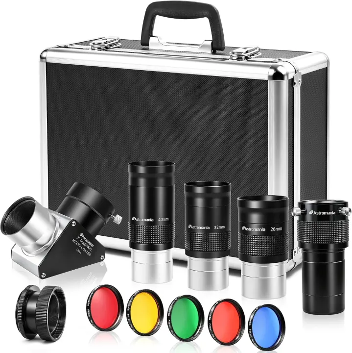 Astromania 2-inch Telescope Eyepiece & Filter Kit — 12-Piece Set