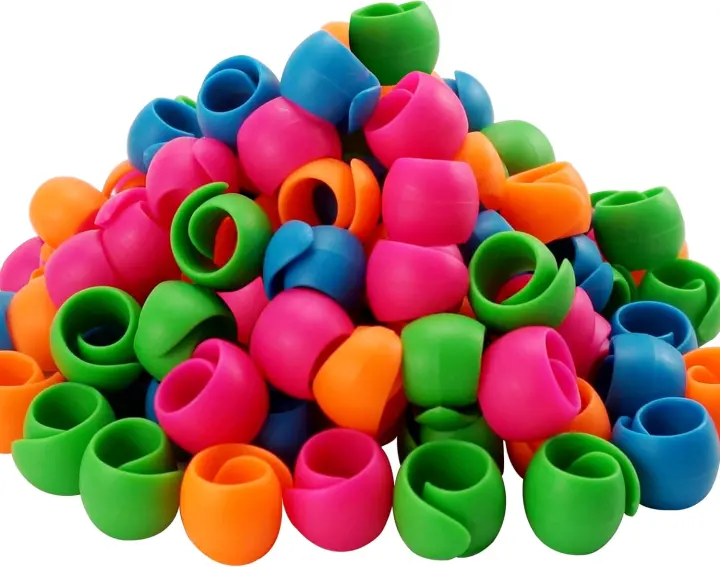 Brothread 100-Piece Silicone Thread Spool Huggers