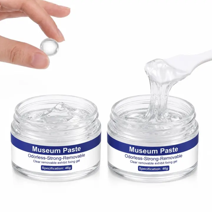 Clear Museum Gel — 2 oz Reusable Anti-Slip Putty for Collectibles