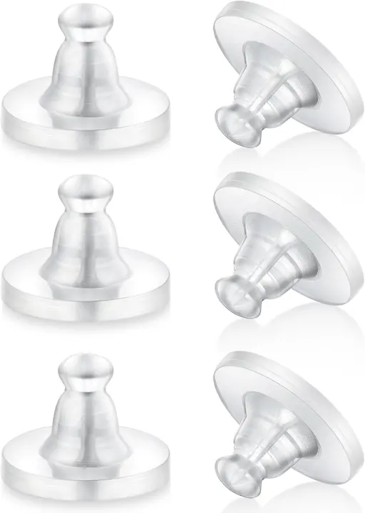 Clear Silicone Earring Backs — 100 Soft Replacement Stoppers