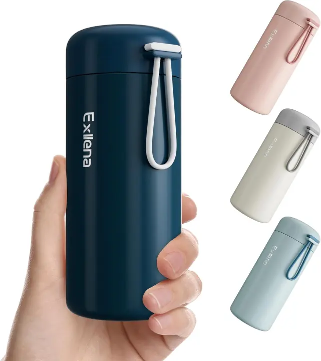 Compact 10oz Insulated Small Water Bottle with Carry Handle