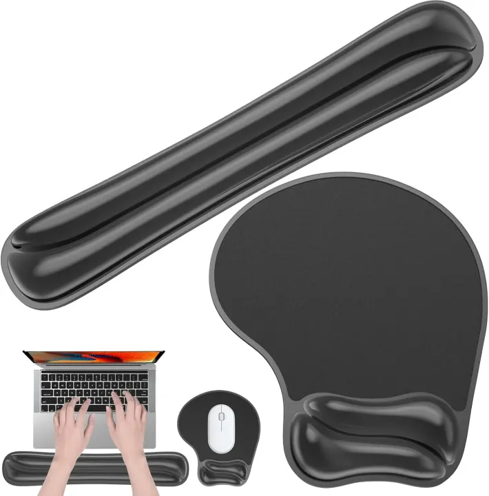 Cooling Gel Wrist Rest & Mouse Pad Set — Ergonomic Support