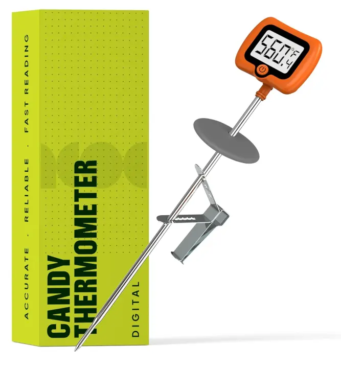 Digital Candy Thermometer with Pot Clip — 10" Stainless Probe