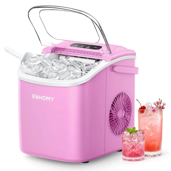 Euhomy Countertop Ice Maker — Portable Bullet Ice Machine (26 lb/Day)