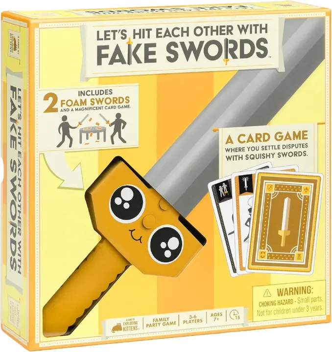 Exploding Kittens — Let's Hit Each Other With Fake Swords Card Game (3–6 Players)