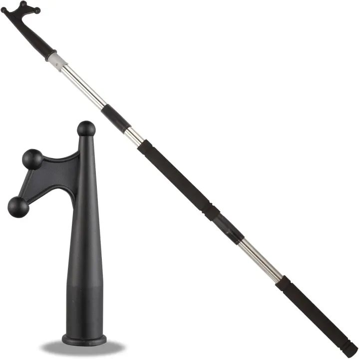 Extendable Stainless-Steel Boat Hook Pole for Docking, Mooring & More