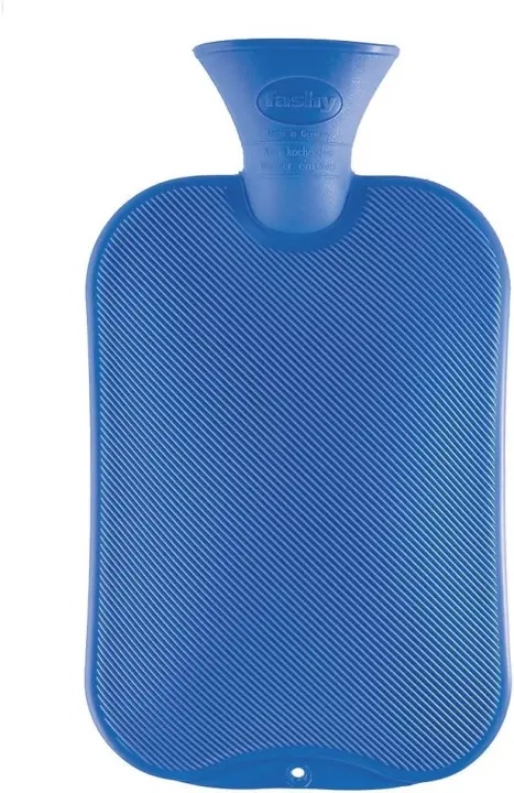 Fashy Classic Thermoplastic Hot Water Bottle — Assorted Colors, Made in Germany