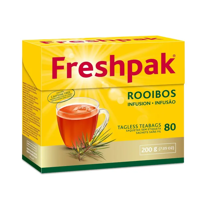 Freshpak Pure Rooibos Tea — 80 Tagless Bags (Pack of 4)
