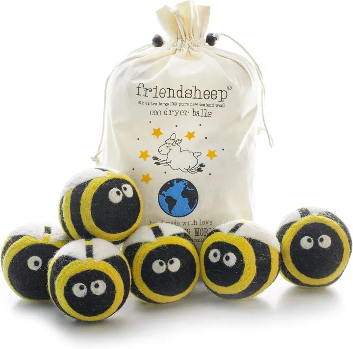 Handmade Wool Dryer Balls — Organic Reusable 6-Pack for Laundry