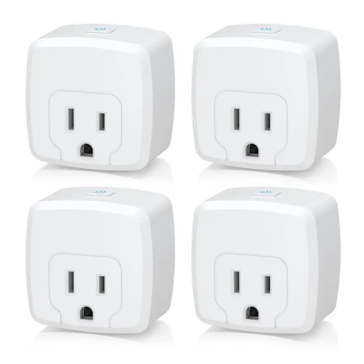 HBN 15A Mini WiFi Smart Plug — 4‑Pack Outlet Adapter