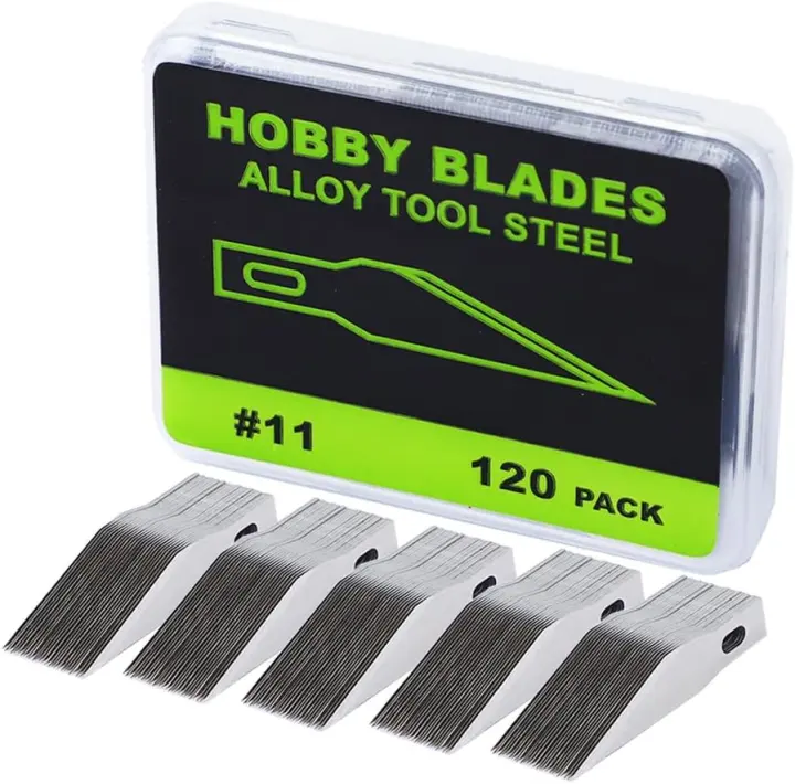 Headley Tools #11 Hobby Knife Blades — 120-Pack with Storage Case