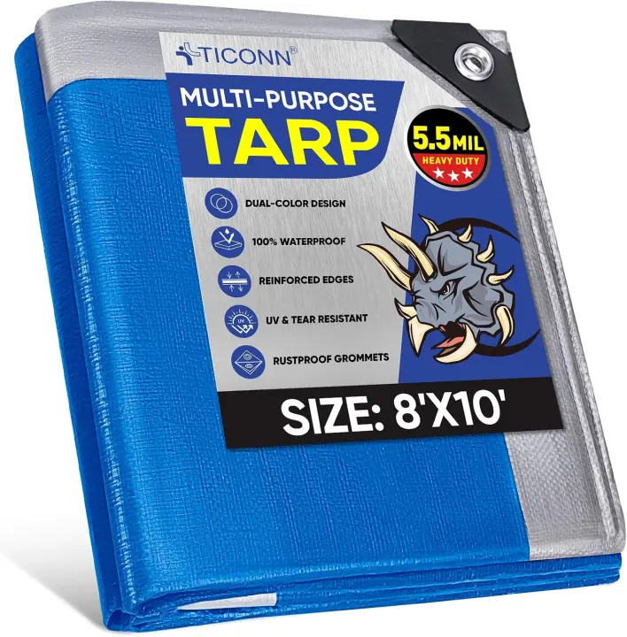 Heavy-Duty Waterproof Tarpaulin — Extra-Thick UV-Resistant Tarp Cover