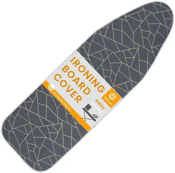 Ironing Board Cover & Pad — Standard 15 x 54 in, Geometric Grey