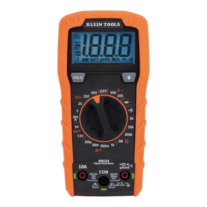 Klein Tools MM325 Digital Manual-Ranging Multimeter — 600V Tester