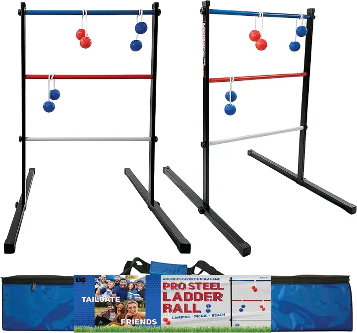 Ladderball Pro Steel Lawn Toss Game Set (Outdoor, Ages 8+)