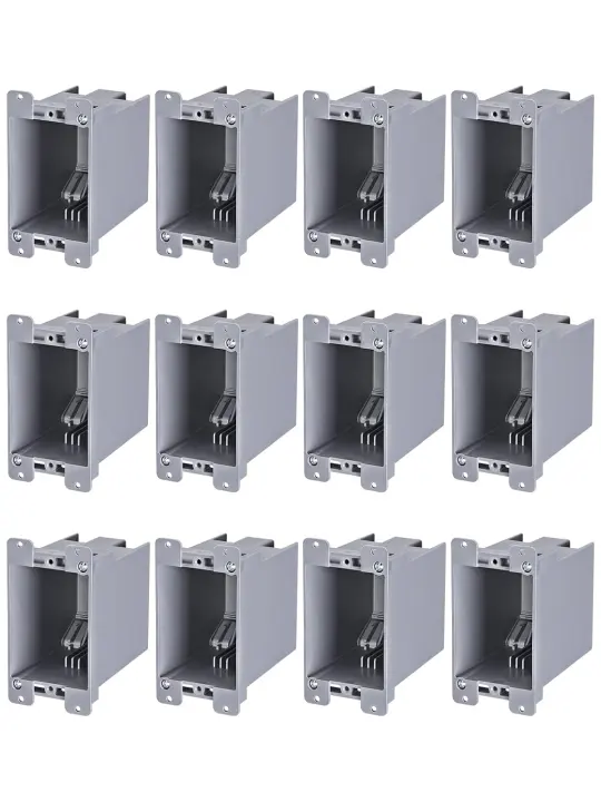 LEONLITE 12-Pack 20 cu in Single-Gang Old-Work Outlet Boxes