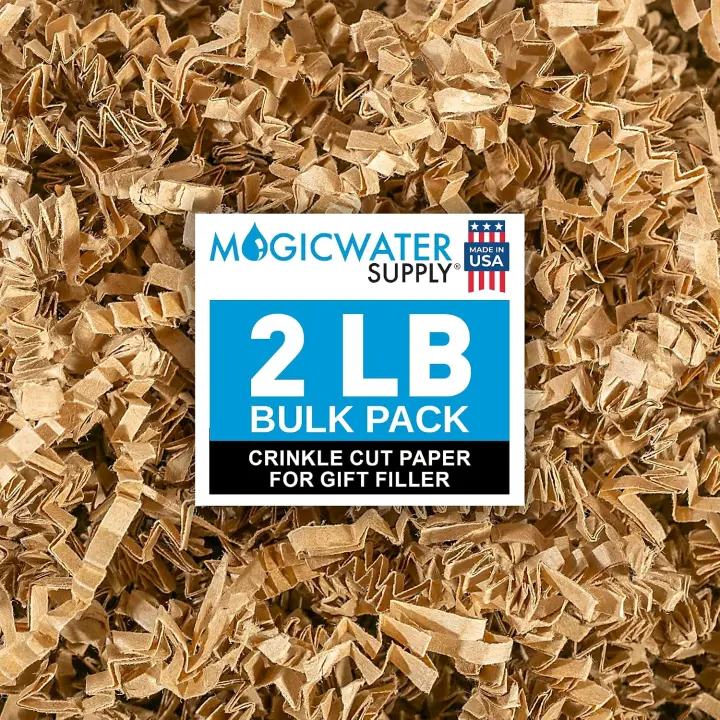 MagicWater Crinkle-Cut Kraft Paper Filler for Gift Baskets — 2 lb