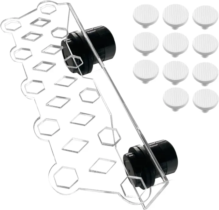 Magnetic Coral Frag Rack — Acrylic Plug Holder with 11 Plugs