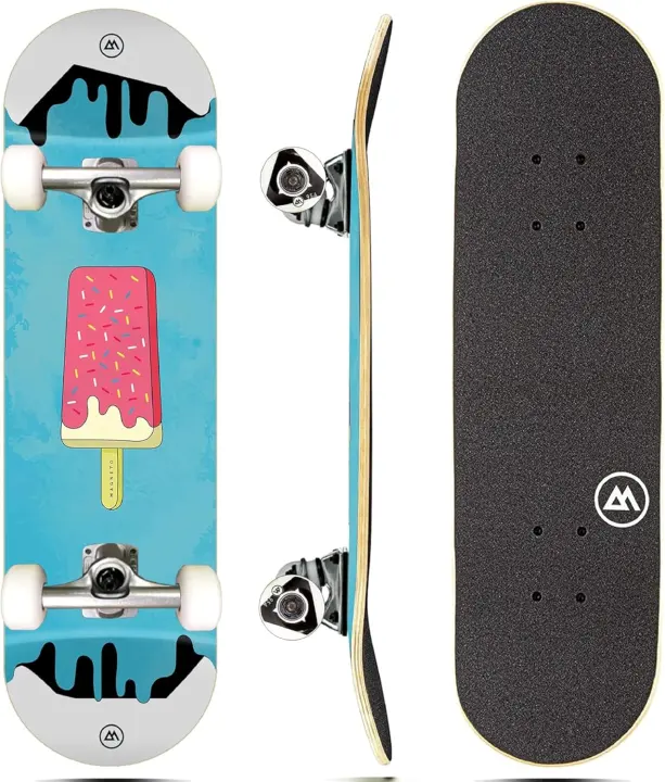 Magneto Complete Skateboard — 27.5x7.75in Double-Kick Deck