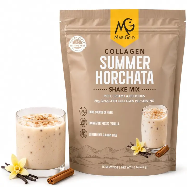 MariGold Summer Horchata Collagen Shake Mix — Keto, Gluten & Dairy Free