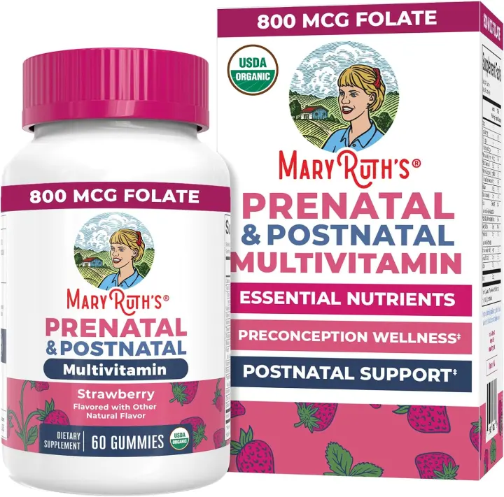 MaryRuth’s Organic Prenatal & Postnatal Multivitamin Gummies — 60 ct