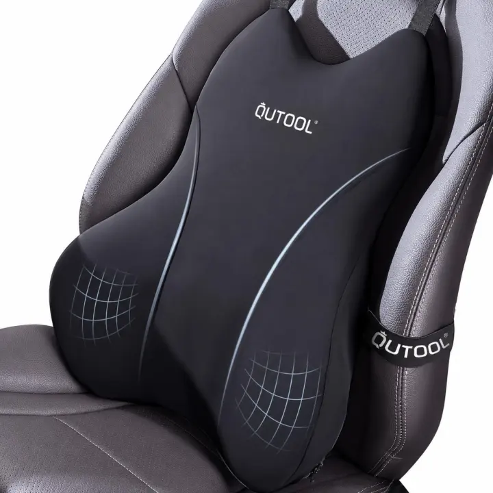 Memory Foam Lumbar Support Pillow for Car Seats — Lower Back Cushion