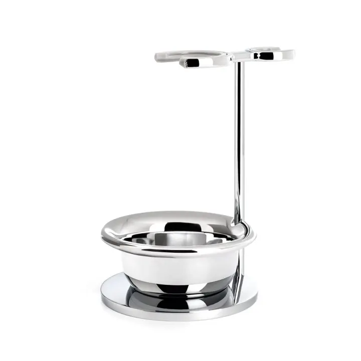 MÜHLE VIVO & RYTMO Razor and Brush Stand with Bowl — Chrome Finish
