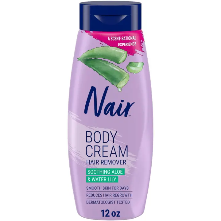 Nair Body Cream Hair Remover — Soothing Aloe & Water Lily, 12 oz