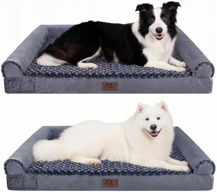 Orthopedic Large Dog Bed — XL Couch Style, 2-Pack