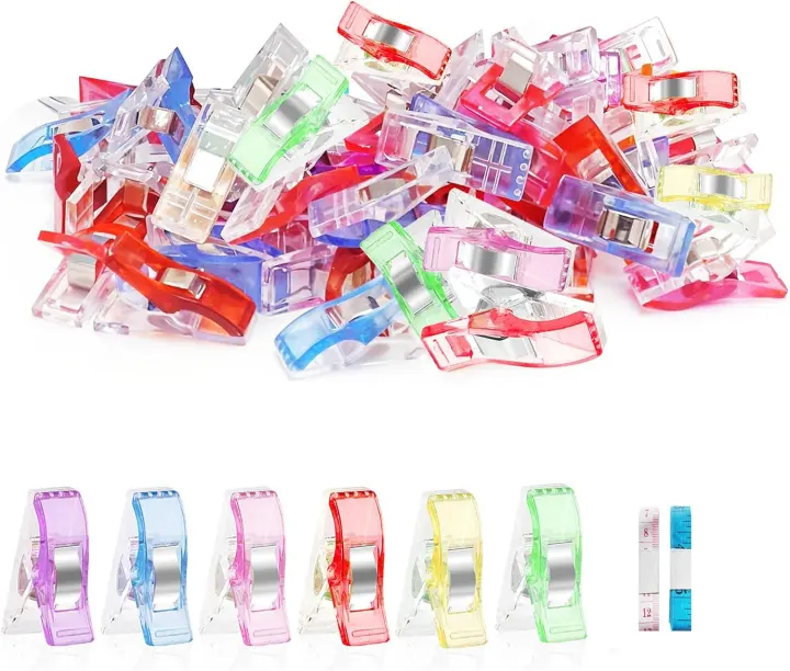 Plastic Sewing & Quilting Clips — Pack of 50 Multipurpose Clips