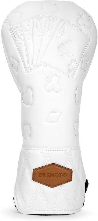 Poker-Embroidered Golf Headcovers — Driver, Fairway Wood & Hybrid Set