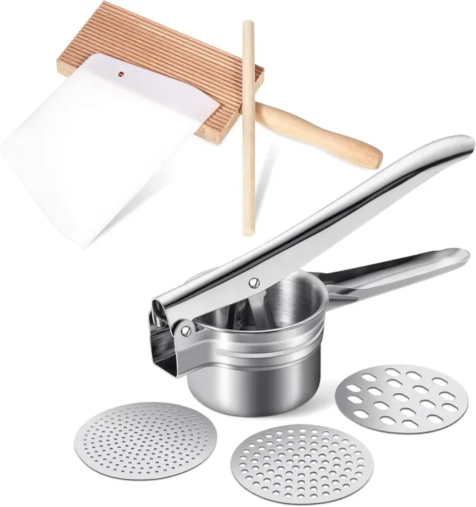 Potato Ricer and Gnocchi Kit — 3-Disc Ricer with Board & Pin
