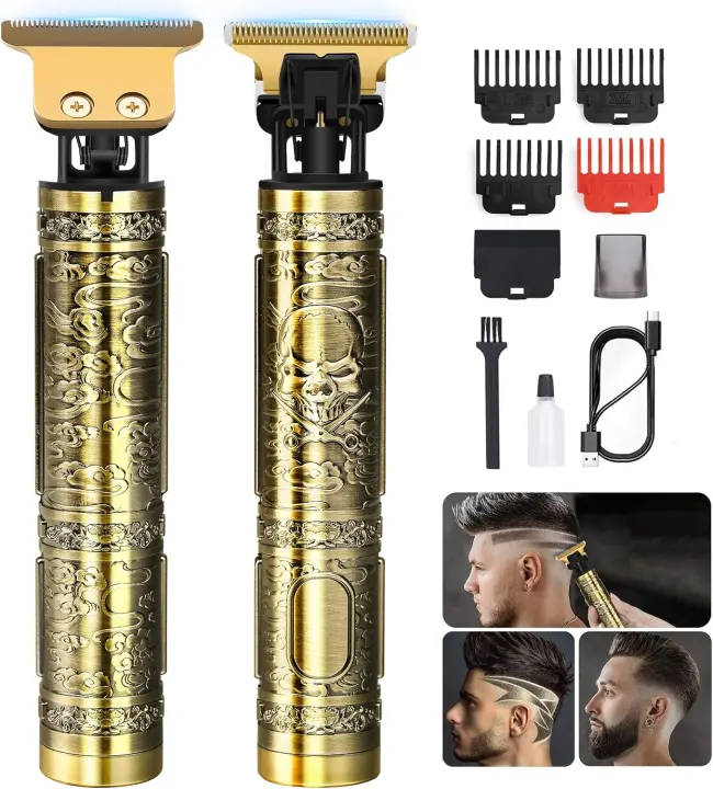 Professional Cordless Hair Trimmer — Metal Grooming Kit for Men