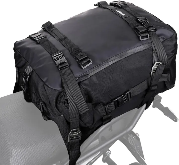 Rhinowalk 30L Motorcycle Tail Bag — Waterproof Rear Rack Luggage